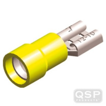 Kabelskor ''Hona'' - 6,3mm - Gul (5st) QSP Products